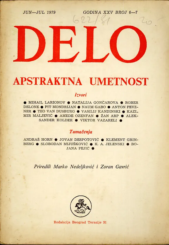 Delo (broj 6-7, god. XXV., jun-jul 1979.)