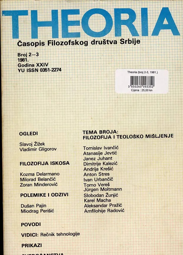 Theoria 2-3/1981.