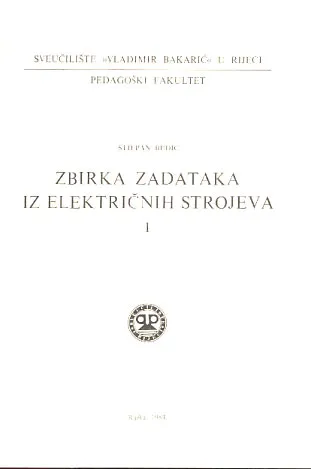 Zbirka zadataka iz električnih strojeva I
