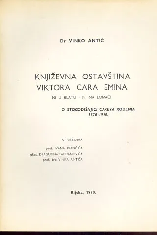Književna ostavština Viktora Cara Emina