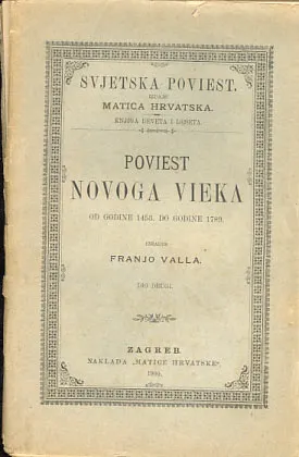 Poviest novoga vieka od 1453-1789, dio drugi