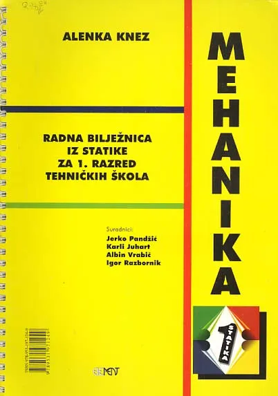 Mehanika: radna bilježnica iz statike za 1. razred tehničkih škola
