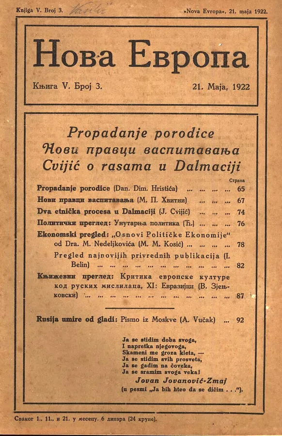Nova Evropa, 3/1922