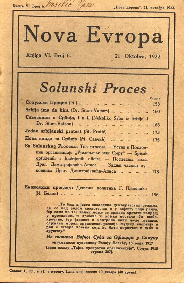 Nova Evropa, 6/1922