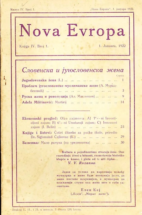 Nova Evropa 1/1922