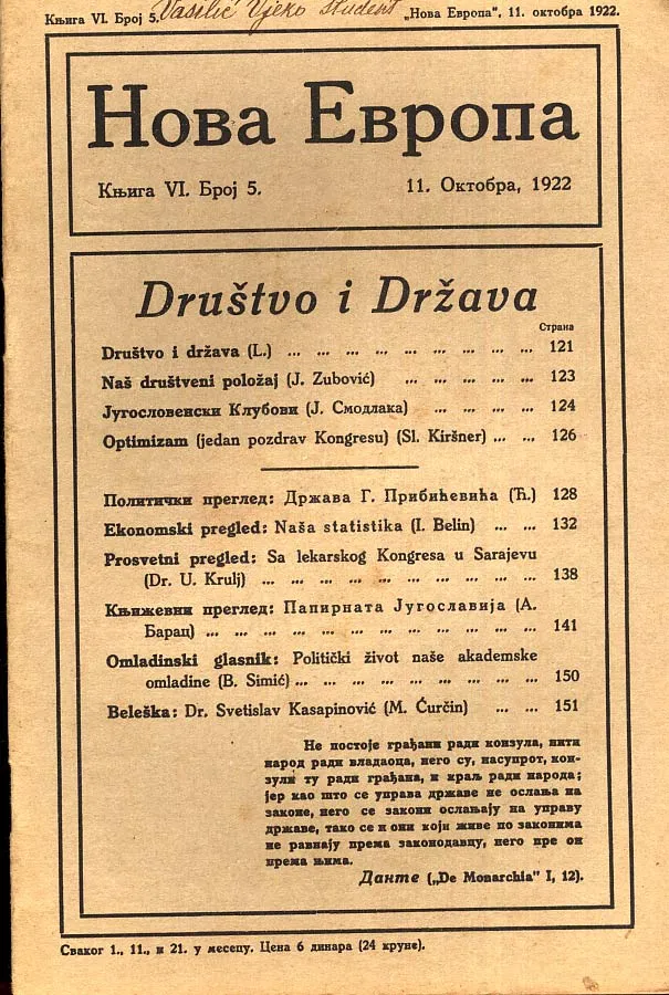 Nova Evropa 5/1922