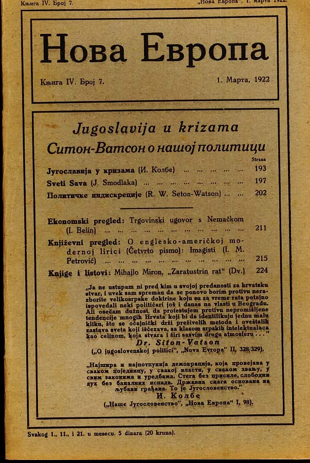 Nova Evropa 7/1922