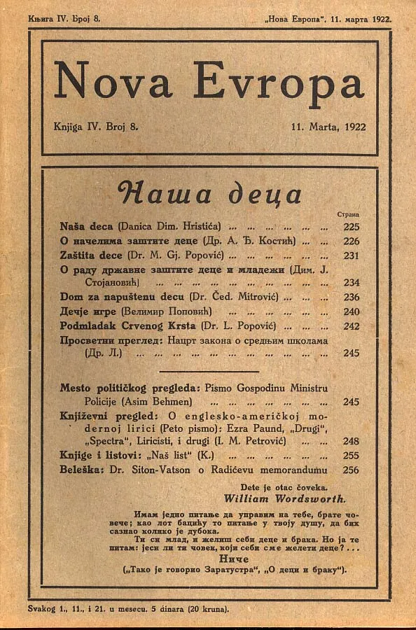 Nova Evropa 8/1922