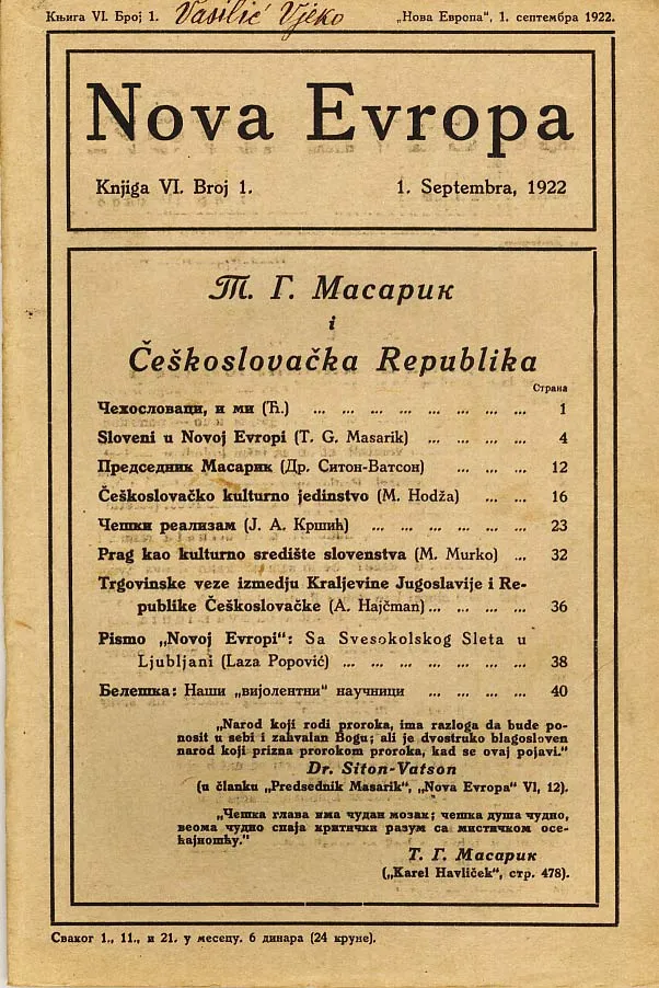 Nova Evropa 1/1922