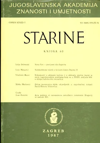 Starine, knjiga 60/1987