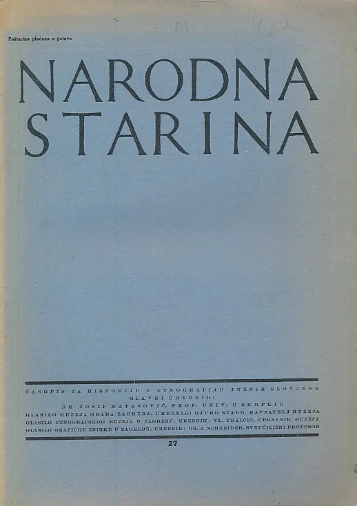 Narodna starina 27/1932
