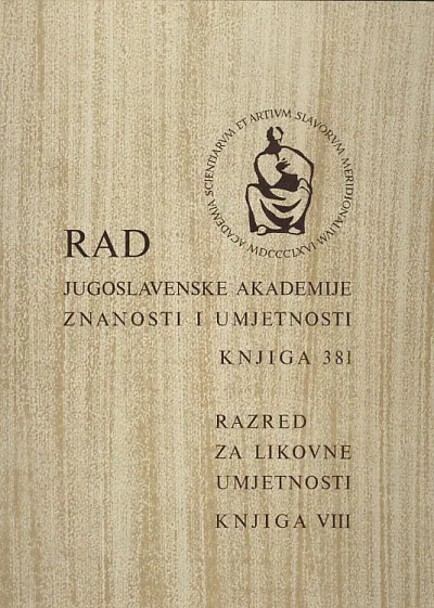 Rad JAZU, razred za likovne umjetnosti, knjiga VIII/1978 (knjiga 381)