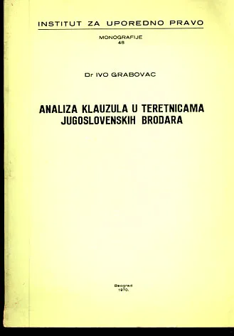 Analiza klauzula u teretnicama jugoslavenskih brodova