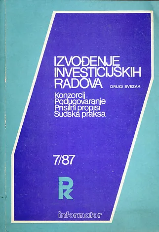 Izvođenje investicijskih radova, sv. 2