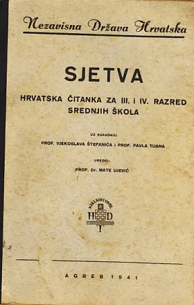 Sjetva: hrvatska čitanka za III. i IV. razred srednjih škola