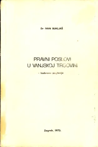 Pravni poslovi u vanjskoj trgovini