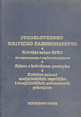 Jugoslovensko krivično zakonodavstvo