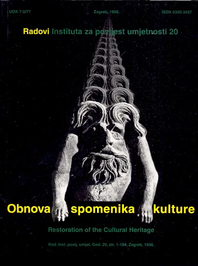 Radovi Instituta za povijest umjetnosti 20/1996