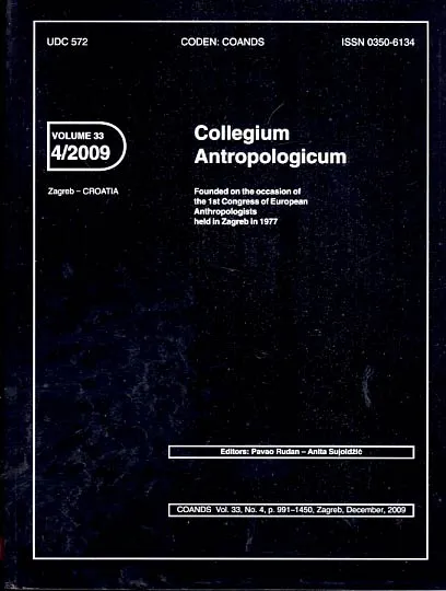 Collegium Antropologicum, 4/2009