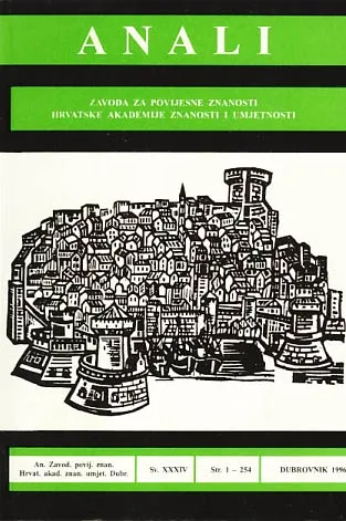 Anali Zavoda za povijesne znanosti HAZU u Dubrovniku, 34/1996