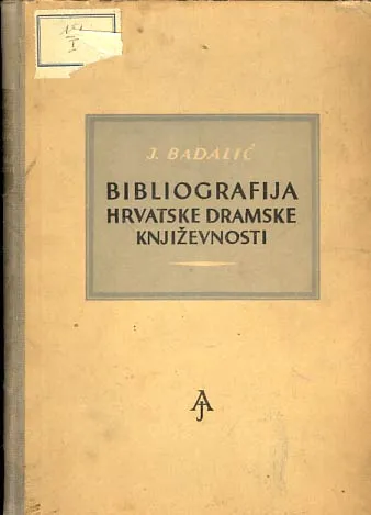 Bibliografija hrvatske dramske i kazališne književnosti