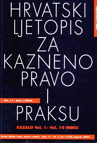 Hrvatski ljetopis za kazneno pravo i praksu, 1/2004