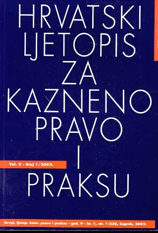 Hrvatski ljetopis za kazneno pravo i praksu, 1/2002