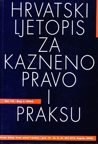 Hrvatski ljetopis za kazneno pravo i praksu, 2/2003