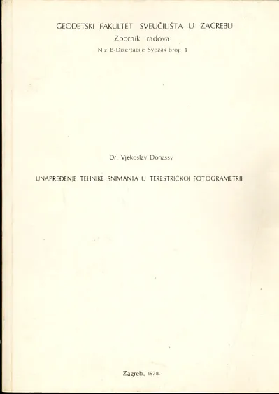 Unapređenje tehnike snimanja u terestičkoj fotogrametriji