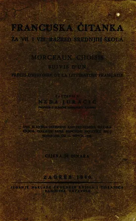 Francuska čitanka za VII. i VIII. razred srednjih škola
