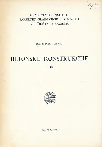 Betonske konstrukcije II dio