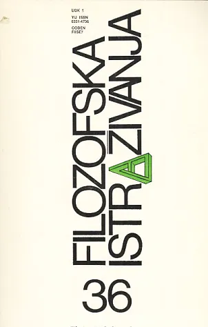 Filozofska istraživanja 36/1990