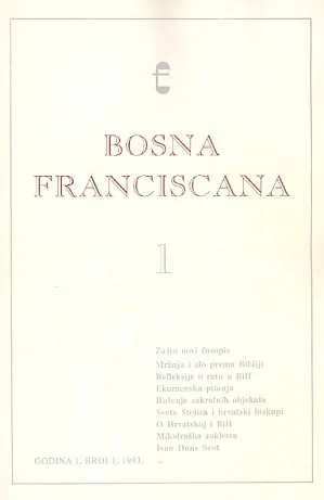 Bosna franciscana 1/1993