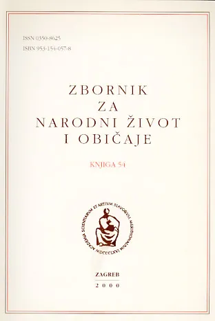 Zbornik za narodni život i običaje, knjiga 54/2000