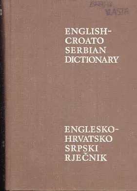Englesko hrvatsko-srpski rječnik
