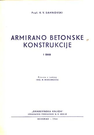 Armirano betonske konstrukcije, I deo