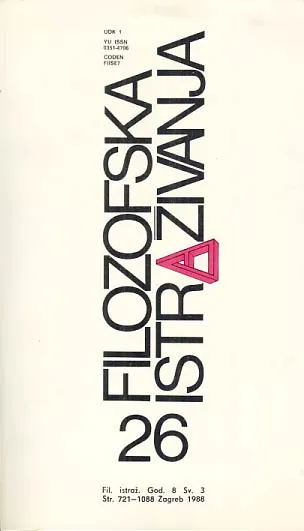 Filozofska istraživanja 3/1988