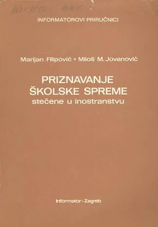 Priznavanje školske spreme stečene u inostranstvu