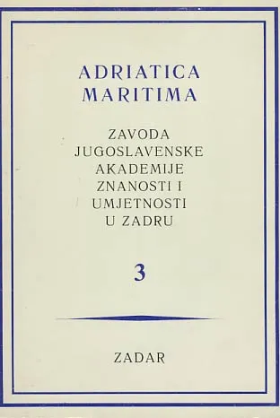 Adriatica maritima zavoda JAZU, sv. III/1979