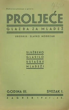 Proljeće - glazba za mladež, sv. 1/1941.-42.