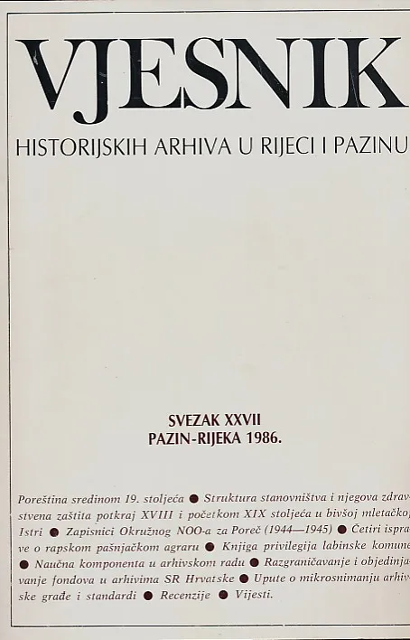 Vjesnik historijskih arhiva u Rijeci i Pazinu, sv. XVII