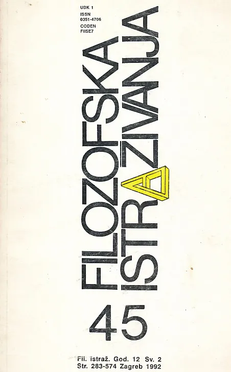 Filozofska istraživanja 2/1994
