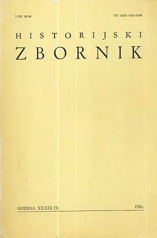Historijski zbornik, 1/1986