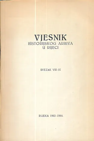 Vjesnik Historijskog arhiva u Rijeci VI-VII
