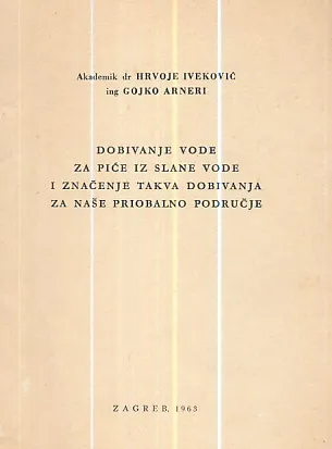 Dobivanje vode za piće iz slane vode i značenje takva dobivanja za naše priobalno područje