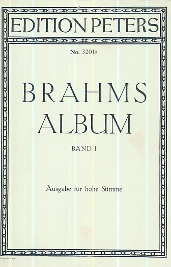 Brahms Album - Band I - Ausgabe für hohe Stimme