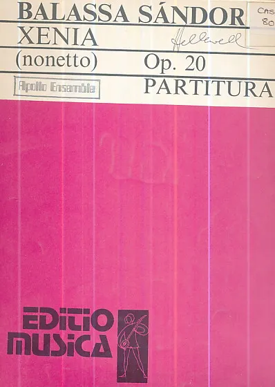 Balassa Sandor - Xenia - Op. 20 - Partitura