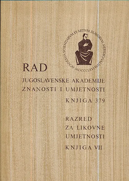 Rad JAZU, razred za likovne umjetnosti, knjiga VII/1978 (knjiga 379)