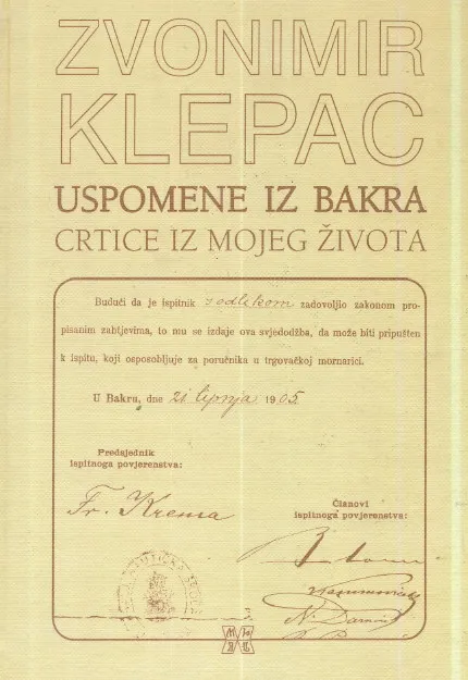 Uspomene iz Bakra, Crtice iz mojeg života