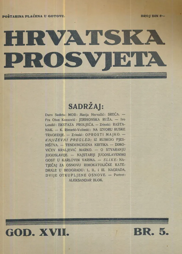 Hrvatska prosvjeta br. 5/1930